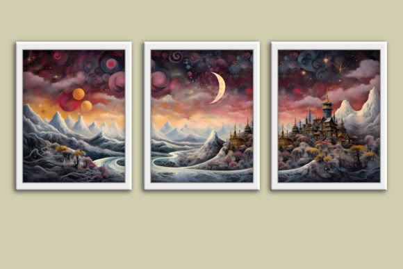 Download Celestial 3 Wall Art Prints Panorama Set - Premium Resources