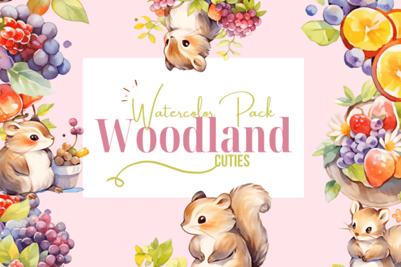 Download Woodland Cutie Watercolor Clipart Pack - Premium Resources