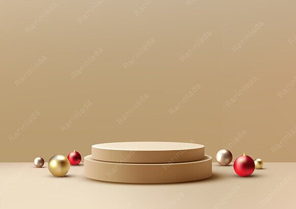 Download Christmas Display with 3D Beige Podium - Christmas display Collection