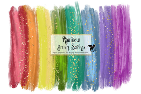 Download Rainbow Brush Strokes Clipart - Rainbow Collection