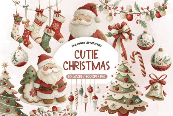 Download Cutie Christmas Clipart Bundle - Cutie Collection