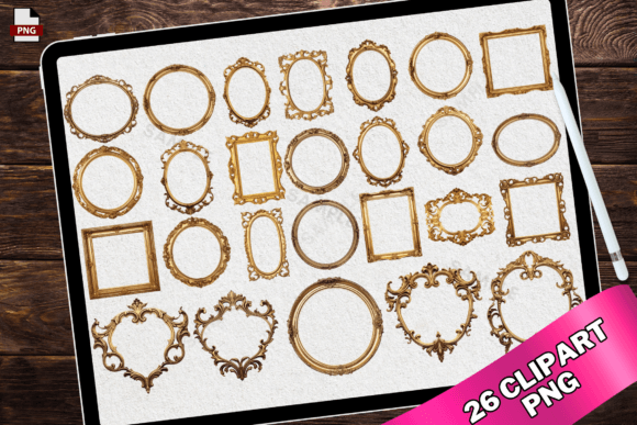 Download Victorian Baroque Vintage Gold Frames - Vintage Collection